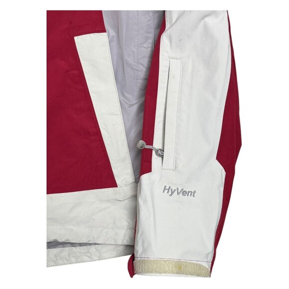 THE NORTH FACE Hyvent Waterproof Ski Snowboard Red Light Jacket Womens Large - Picture 7 of 7
